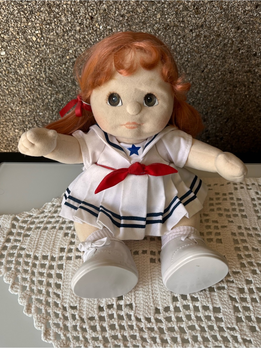 Mattel Red-Head Sailor Doll in White, Red and Blue my child doll display only